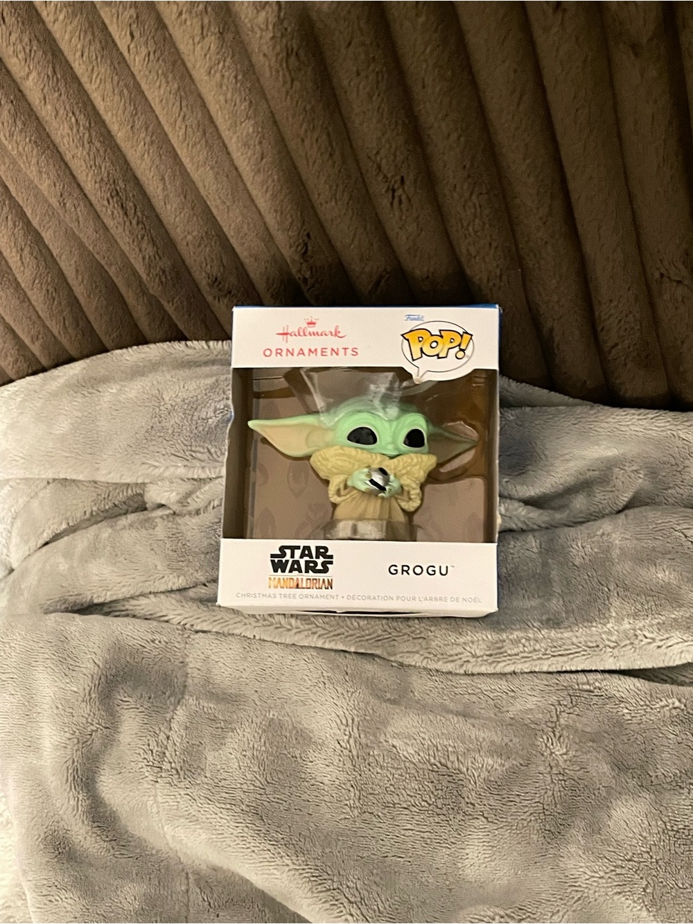 Hallmark Grogu Pop! Ornament in Green and Tan